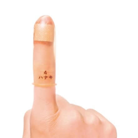 Hanaki finger cots for home use (medium and short) No. 4 medium and short finger cots 07-2560-03 Hanaki Shoji K-4 (Ameiro) 20 pieces