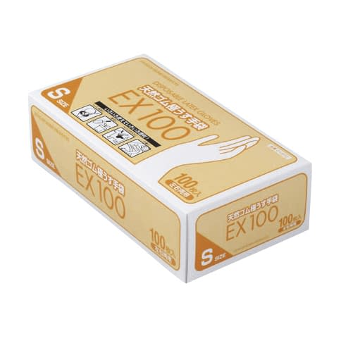 천연 고무 극우 장갑 EX100 장갑 (라텍스) 23-3765-01 Dunlop Home Products 07619 (S) 100 Myi