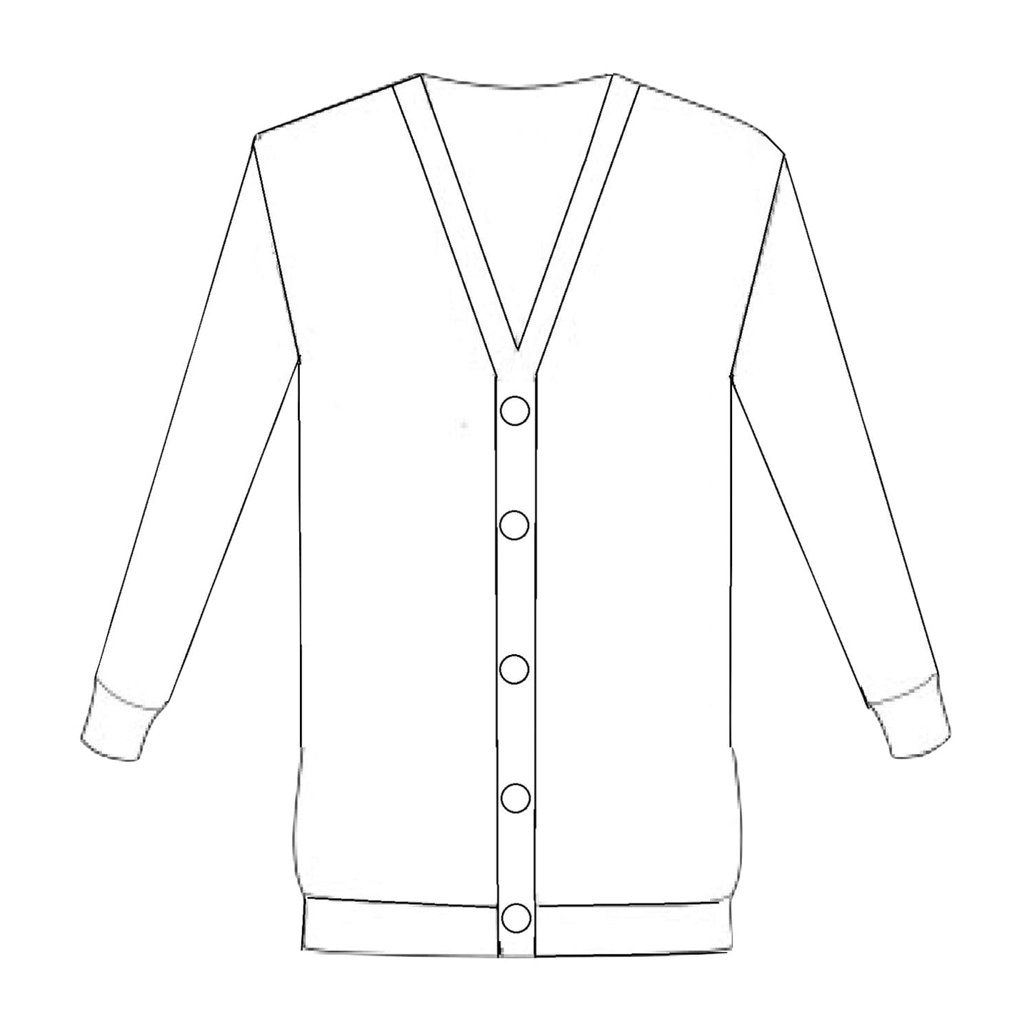 Matsuyoshi Cardigan Long Nurse Wear 25-4019-0104 LL Matsuyoshi MY-NS1210G (Gray)