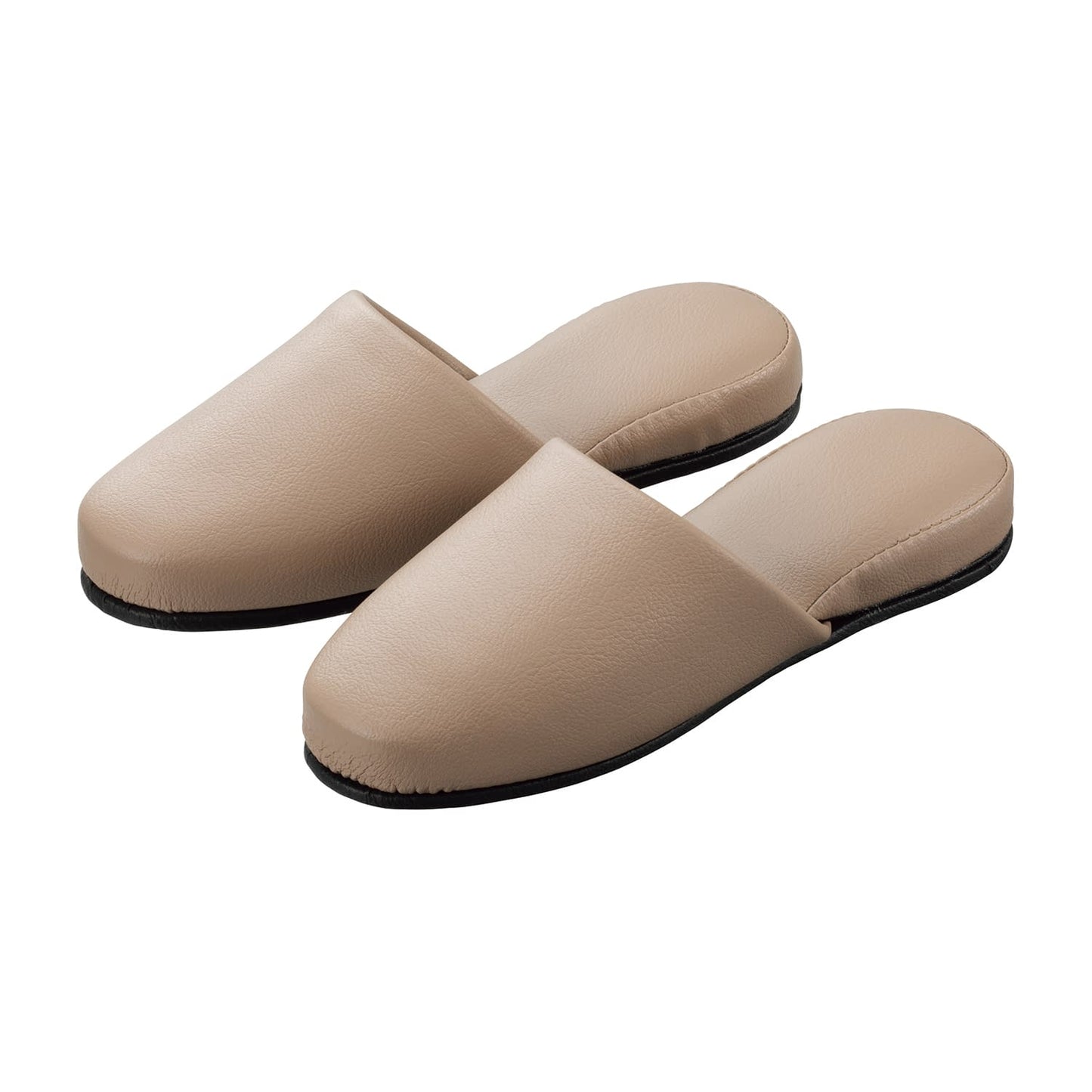 マツヨシ スリッパ(抗菌・レザー調) 抗菌スリッパ 25-4071-0103 ベージュ MATSUYOSHI