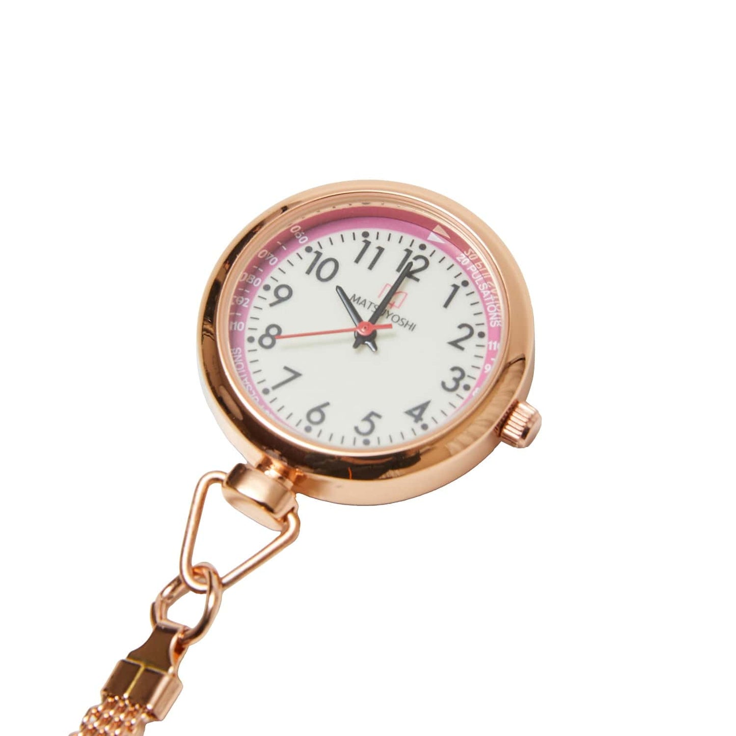 Matsuyoshi Narrow Watch φ30 Clip Pocket Watch 25-4009-06 MATSUYOSHI MY-NS0440PGP (Raspberry)