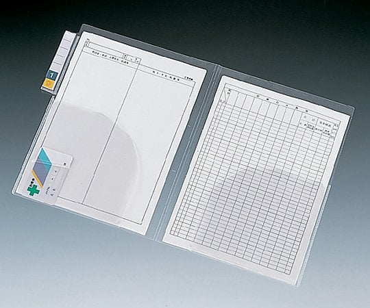 Medical record folder (vertical type) with pockets on both sides, 200 sheets included HK7612-mi 1 box (200 sheets included)