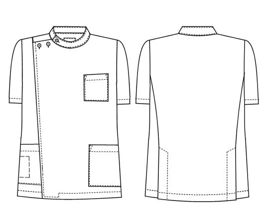 Doctor's wear (top, short sleeves) White/LL KES-5167 1 piece