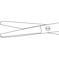 Surgical scissors, double blunt, straight (screw fastening) Double blunt, straight, screw fastening 22-2240-00 MATSUYOSHI MY-9136AM(140MM)