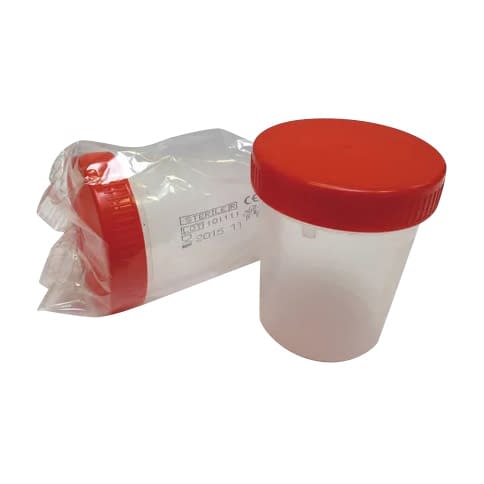Sterile specimen cup, stool and sputum test container 23-6669-00 Kartell 5641 (150ML) 250 coils