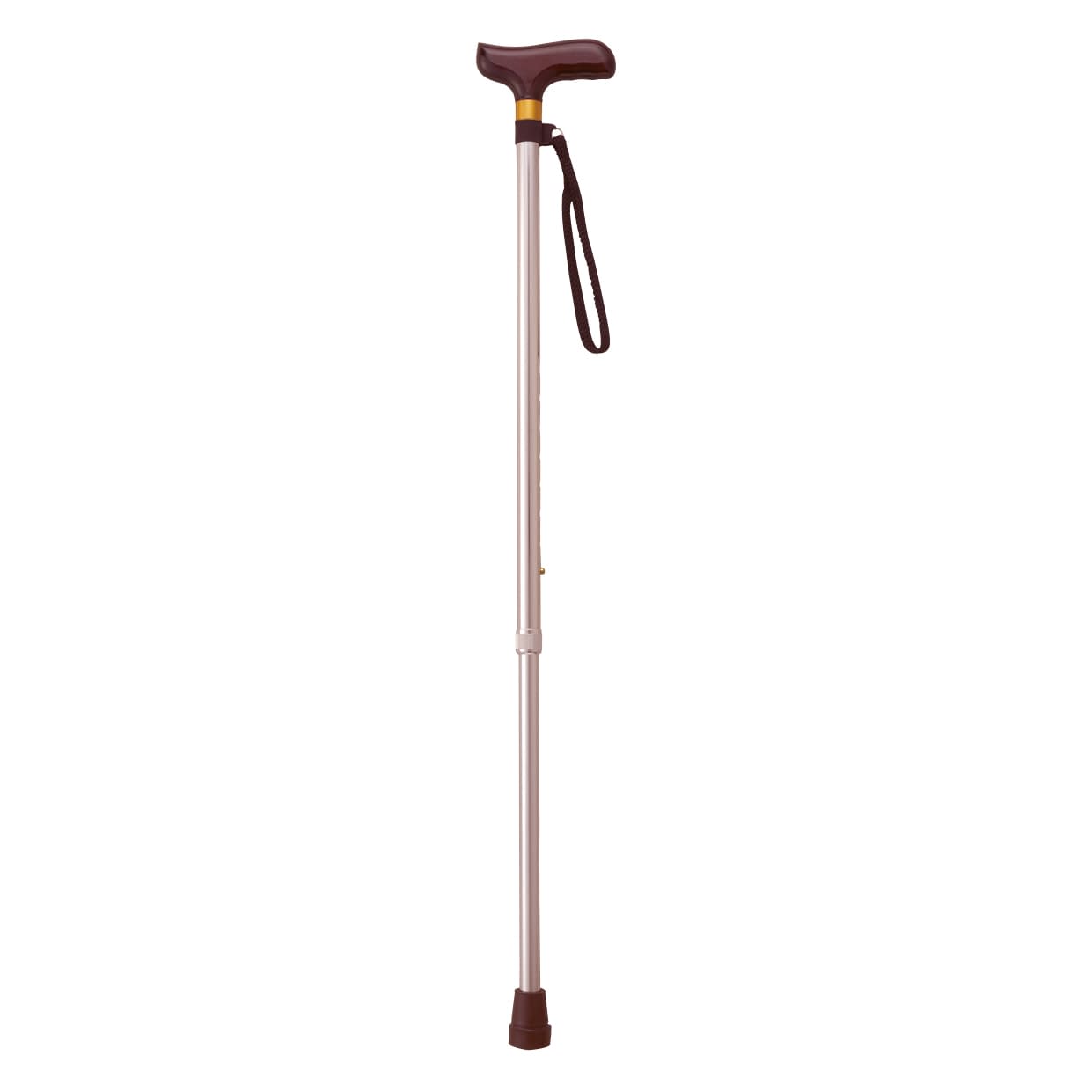 ステッキ(アルミ製)伸縮式 杖(伸縮式) 23-7131-00 弥生堂製作所 L-1(ライトブラウン)