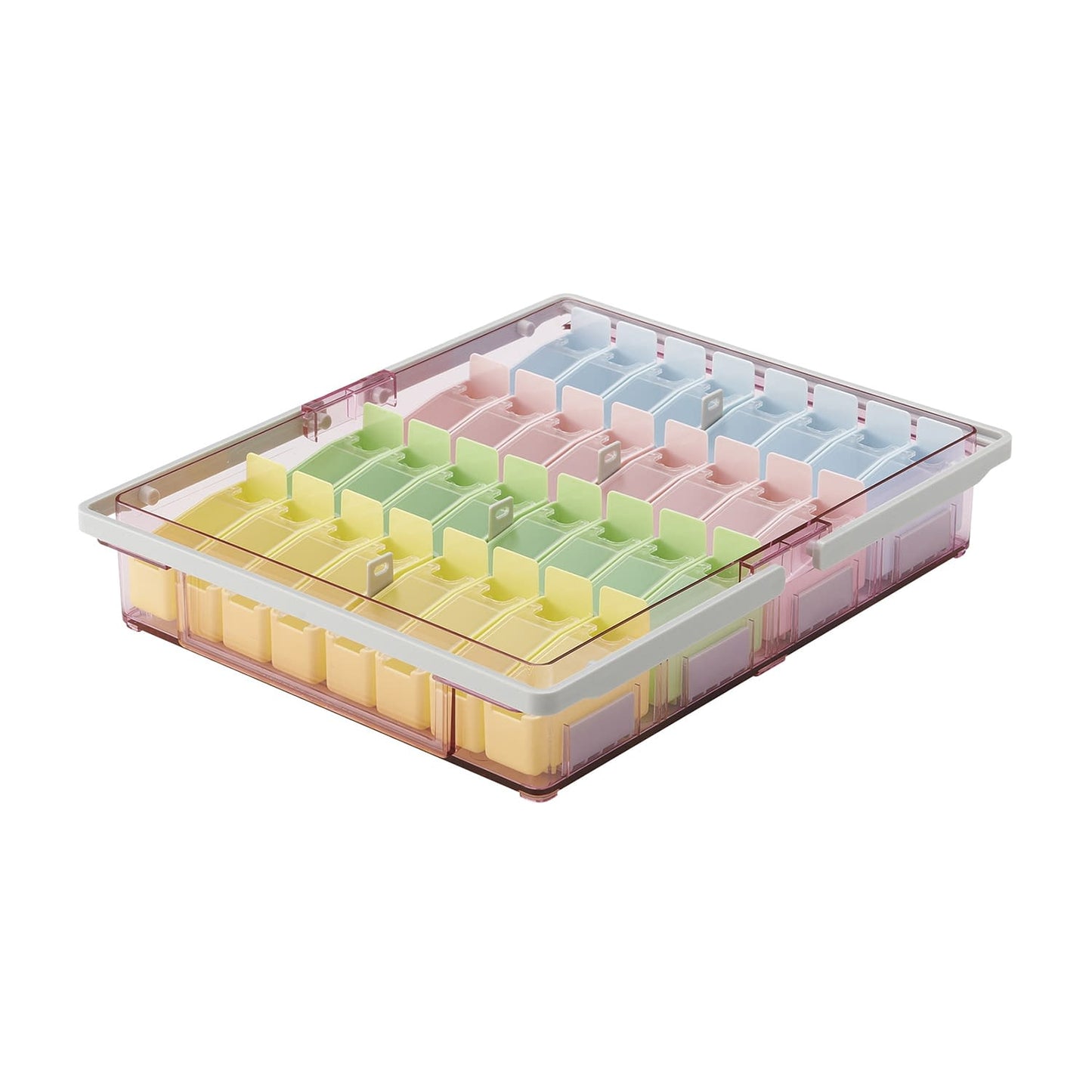 Medication box (for 32 people) Koma/small type 32 people Powdered medicine tray 23-6690-00 Yamazaki Sangyo Body: Pink