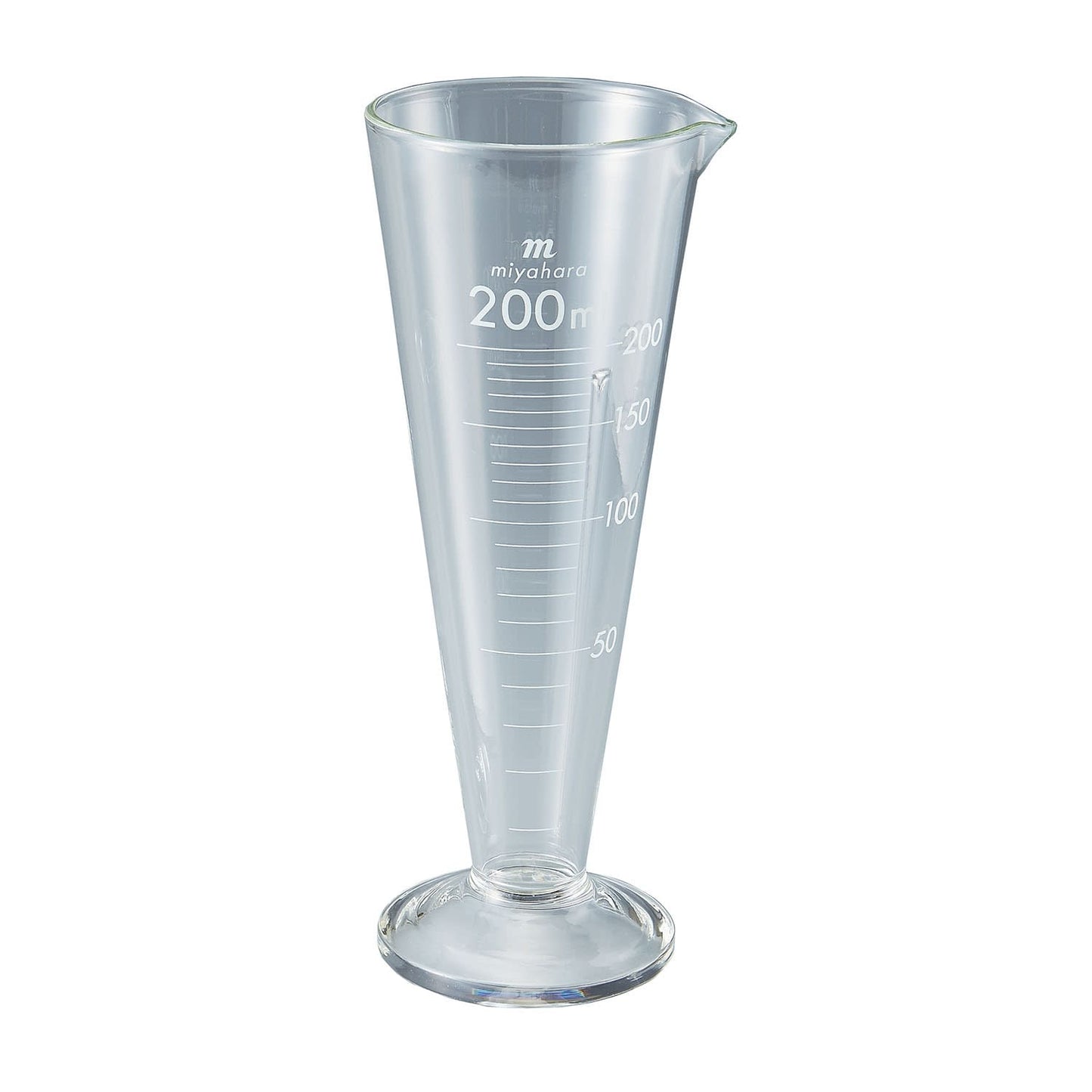 Miyahara Liquid Level Meter (Cone Type) White Scale Meter Glass 24-2970-05 Miyahara Measuring Instruments Manufacturing Co., Ltd. 200ML