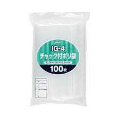 Zippered plastic bag 24-2881-08 Japanax IG-4 (280X200MM) 100 pieces