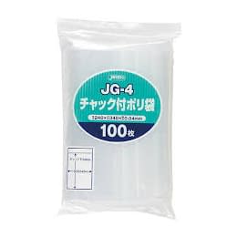 Zippered plastic bag 24-2881-09 Japanax JG-4 (340X240MM) 100 pieces