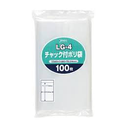 Zippered plastic bag 24-2881-11 Japanax LG-4 (480X340MM) 100 pieces