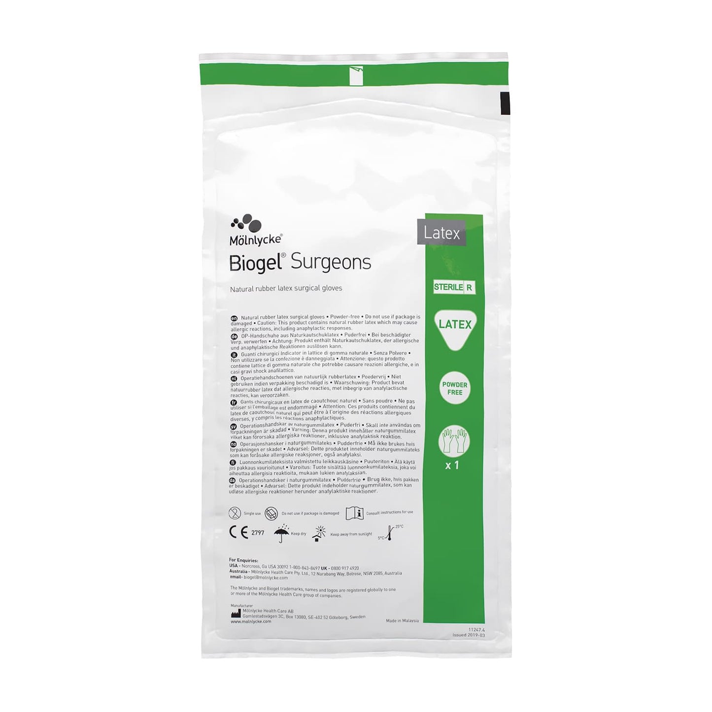 手術用手袋 バイオジェル 23-6096-04 バイオジェル 30470(7.0)50ソウイリ