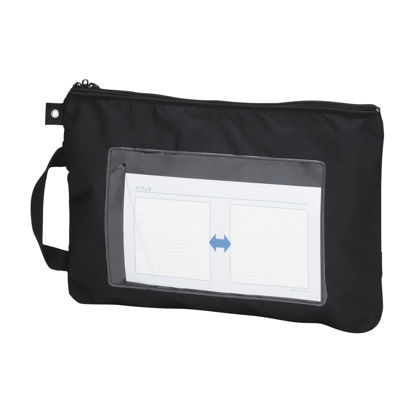Mail bag (with short side handle) B4 24-4305-0101 Black Crown CR-ME05(B4)