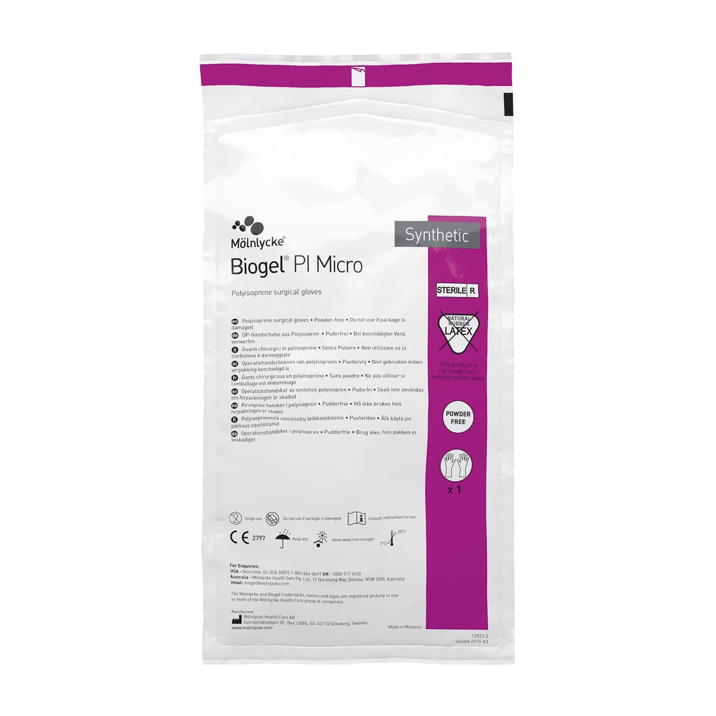 바이오 젤 PI 마이크로 수술 장갑 24-4559-02 바이오 젤 48560 (6.0) 50 소위