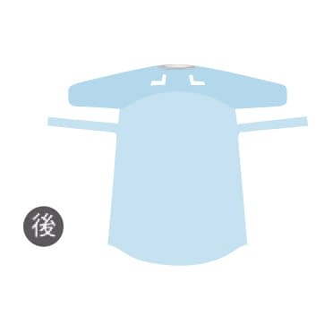 Plastic gown light (hook) Polyethylene gown 23-3724-01 Okada Medical Materials ME-38B (Blue) 12 pieces