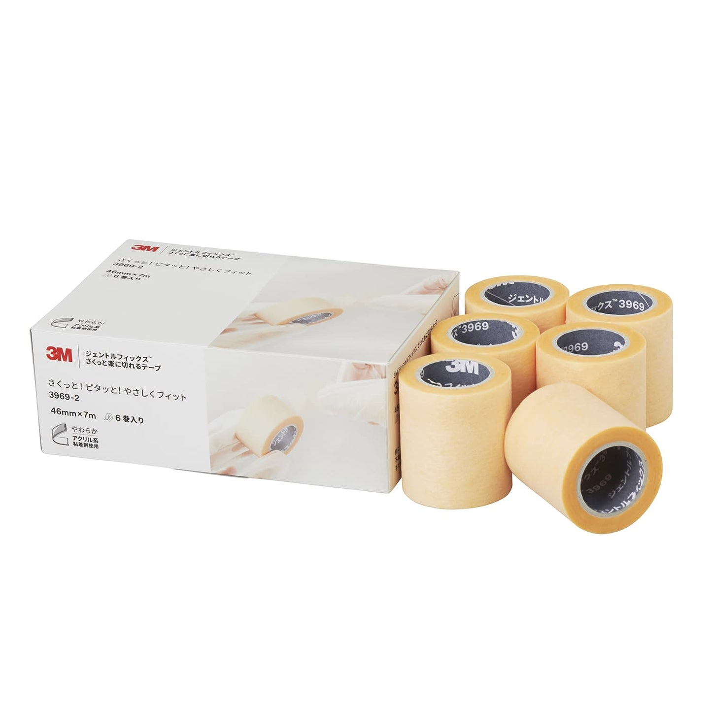 Gentle Fix (6 rolls) Surgical Tape 24-7922-02 3M Japan 3969-2 (46X7M)