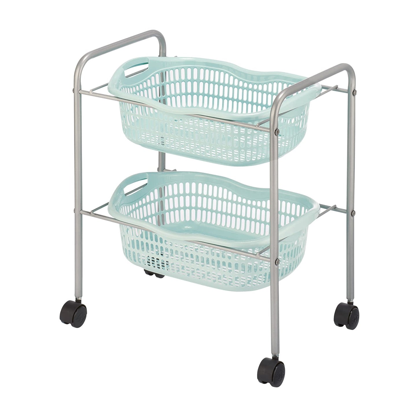 마츠요시 SN 탈의 바구니 (2 단) 의류 바구니 24-4501-03 MATSUYOSHI SN-BK03MB (민트 블루)