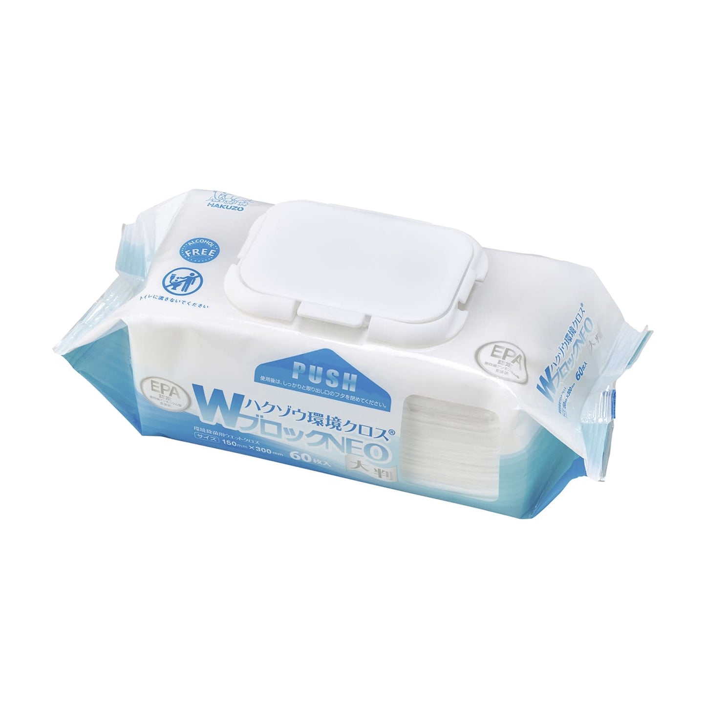 환경 크로스 W 블록 NEO (대형) 팩 알코올 타월 24-9357-00 하쿠 코우 메디컬 2600271
