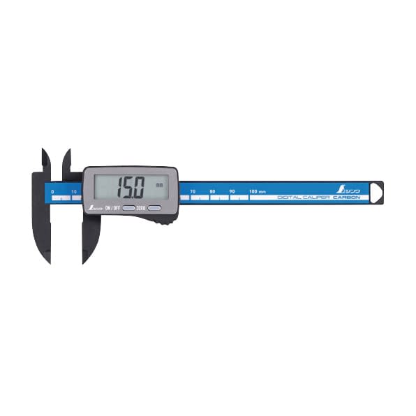 Digital Caliper (Carbon Fiber) 24-9416-00 Shinwa Measurement 19989 (100MM) Large Moji