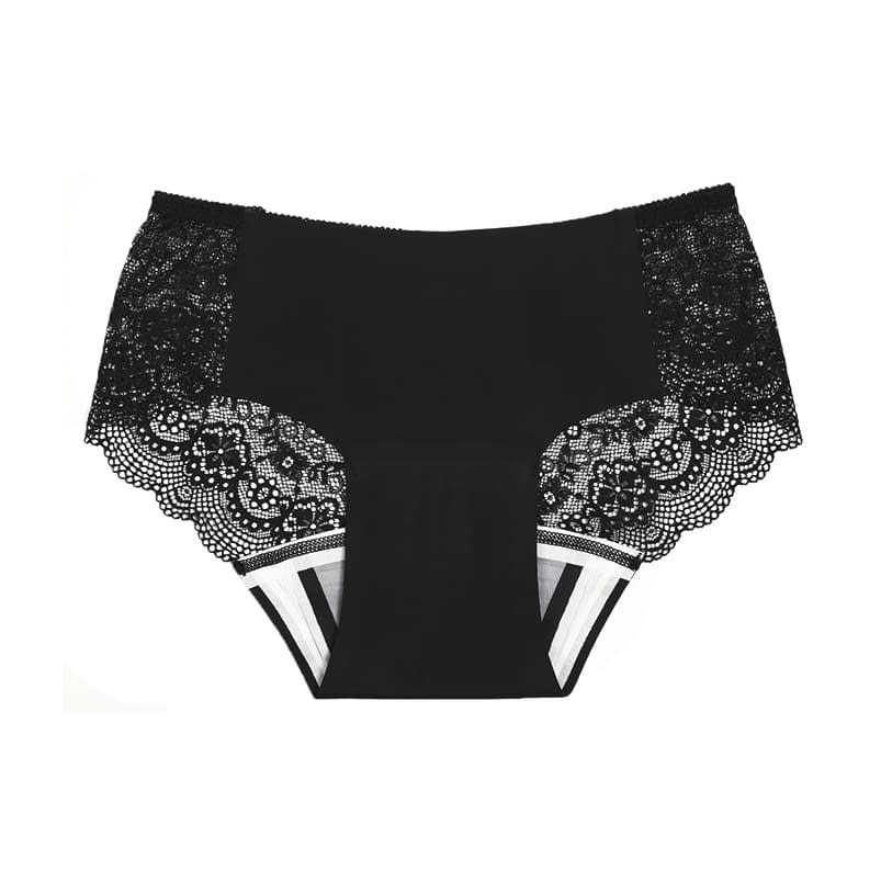 Absorbent sanitary shorts lace type Absorbent shorts 25-3541-01 1WEEK SANITARY Plus 87902APS(L) Black