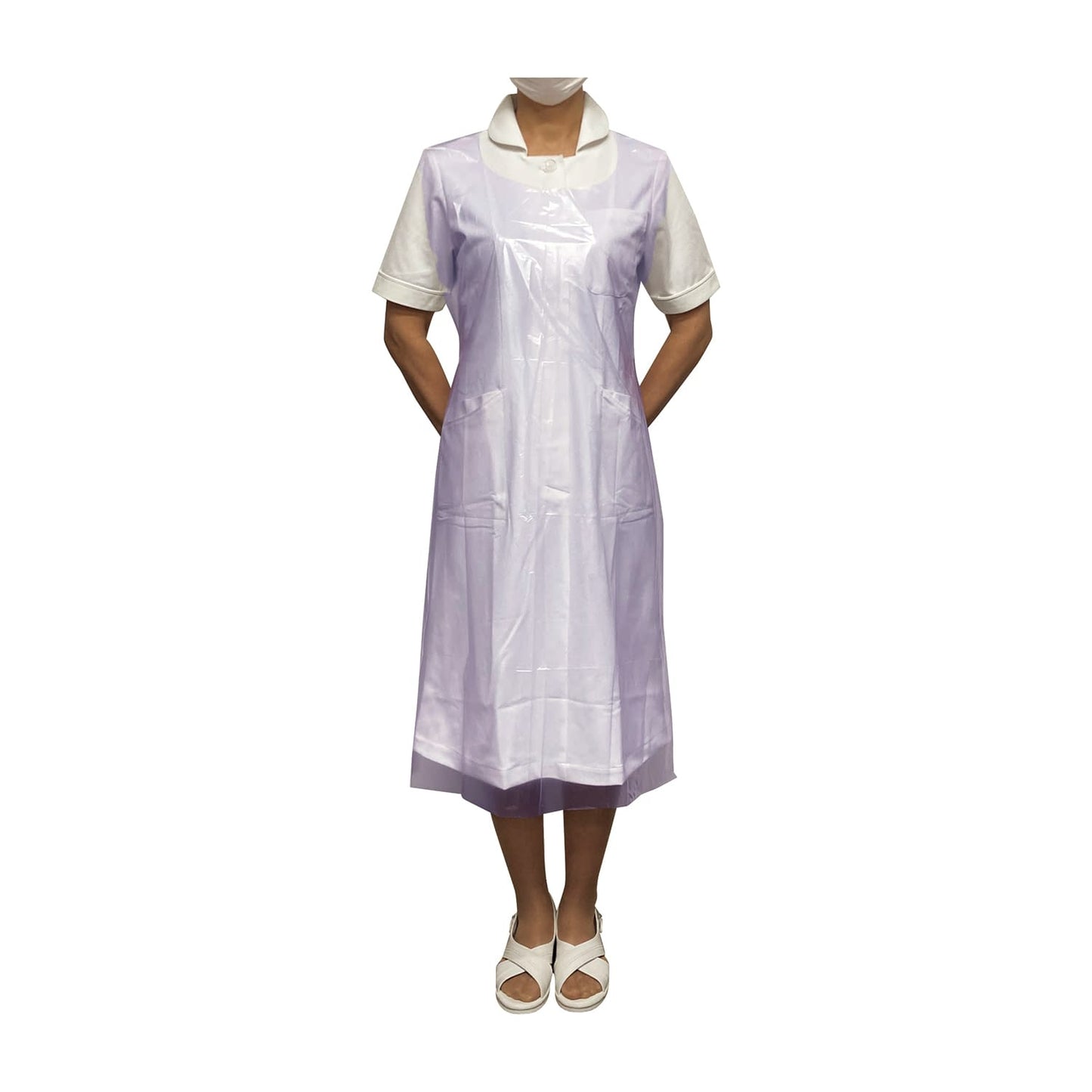 PE Apron N (Sleeveless) Disposable Apron 23-7478-03 First Light FR-833 (Lavender) 50 pcs