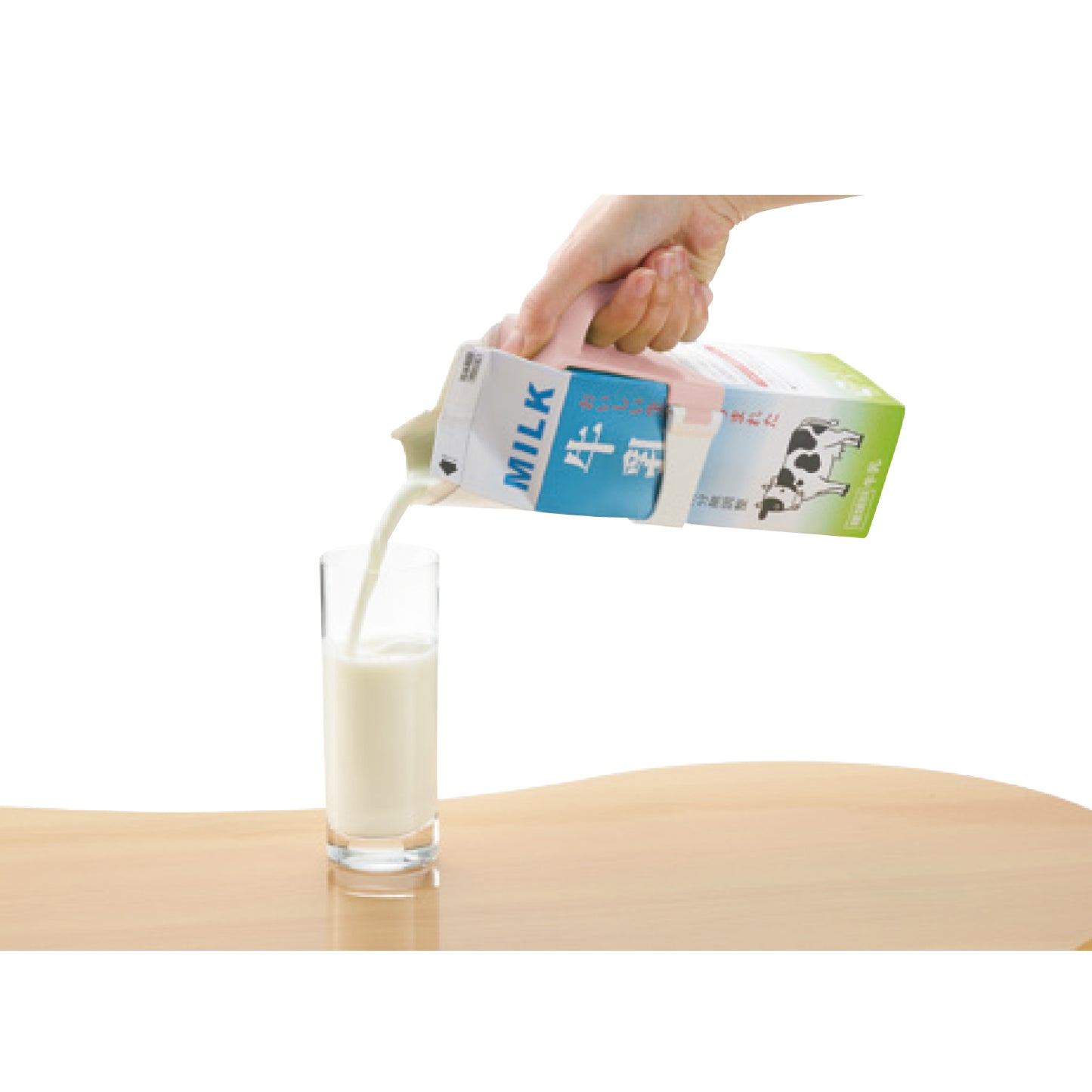 Great to use! Milk carton handle Nursing tableware 25-6669-00 Richell 018472 (pink)