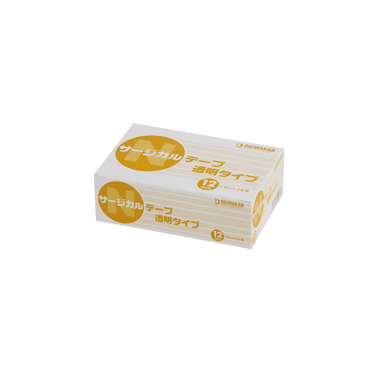 Daiwakan Surgical Tape (Transparent) Transparent Type 25-7147-00 Yamatokan 4021291 (12MMX9M) 24 Cans