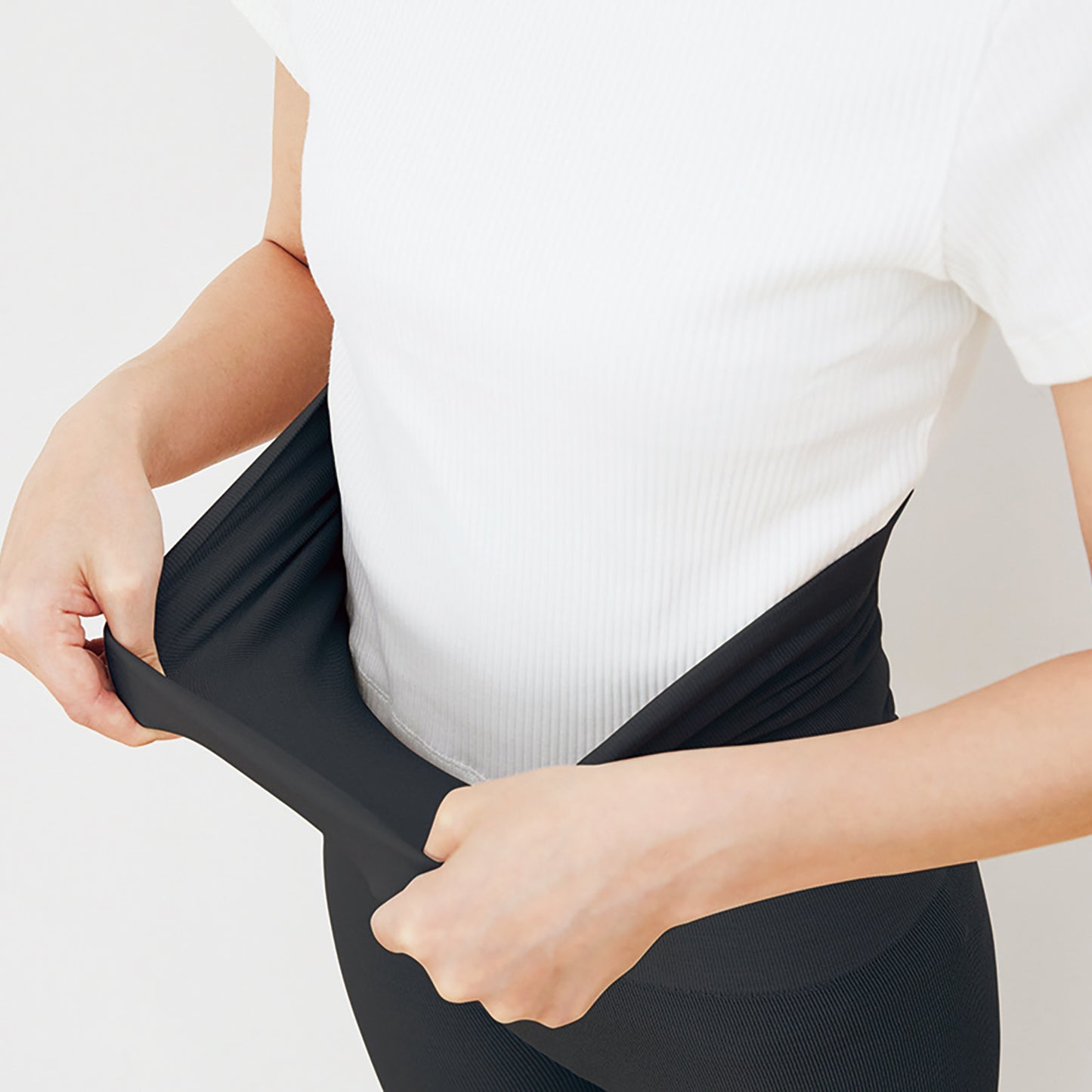 Ontomy Flexible Belly Warmer Leggings, Free Size, 25-7239-01, Global Product Planning, 206-32-002 (Ink Black)