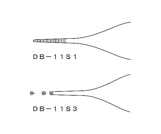 Micro tweezers (Micro Adson) with hooks and no groove DB11S3 1 piece