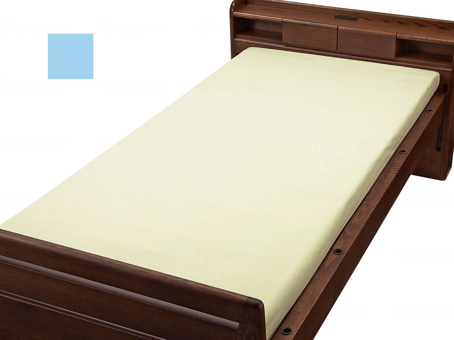 Wellfun Tricot Pile Flat Waterproof Sheet Sax