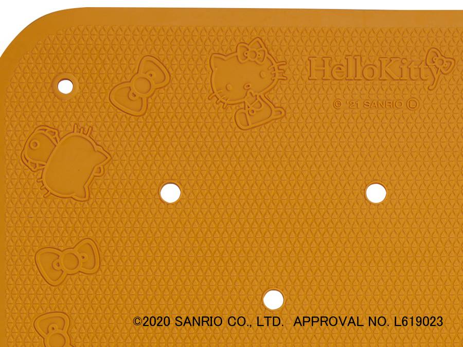 ウェルファンすべり止め入浴マット トライタッチ(ハローキティ) オレンジ L