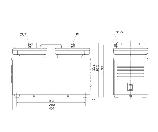 ドライ真空ポンプ 3.3kPa DA-121D 1台