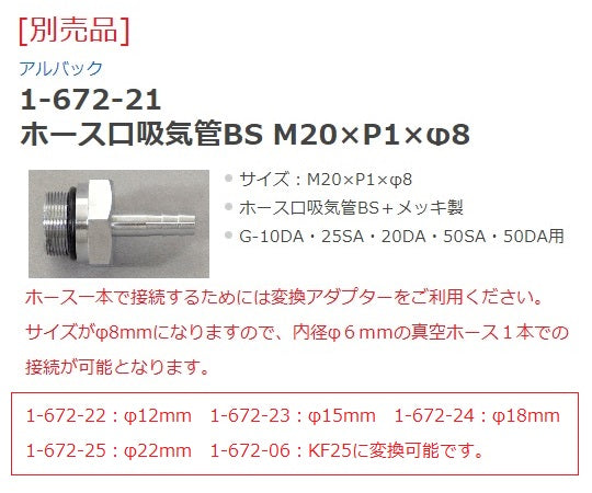 油回転真空ポンプ(小型直結型) 156×284×199.5mm 一段式 G-25SA 1台