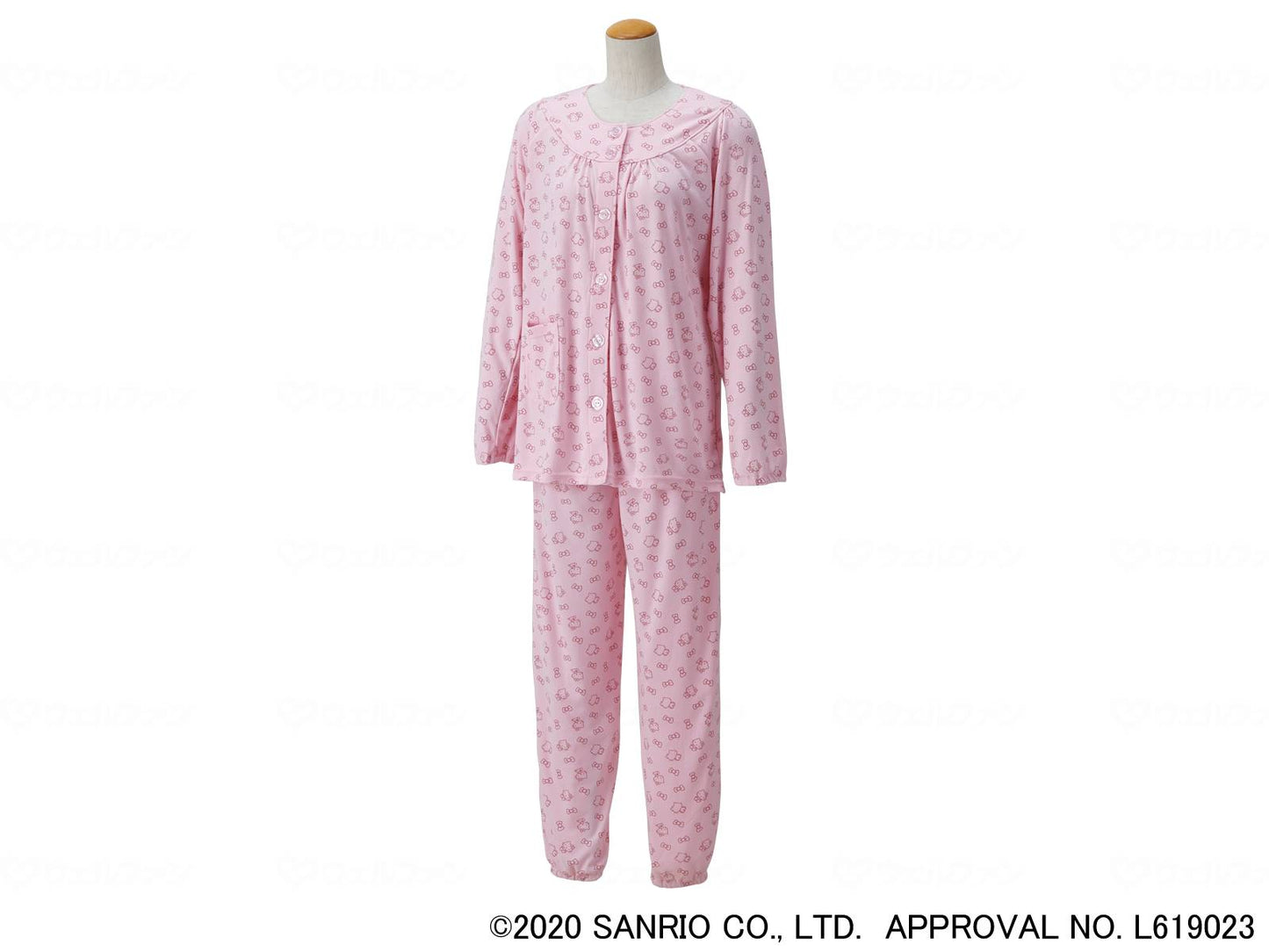 Wellfun One-touch Tape Pajamas (Hello Kitty) Pink M
