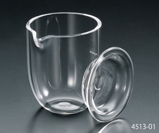 石英ルツボ(白金るつぼ型・フタ付き) 30mL 4513-003 1個