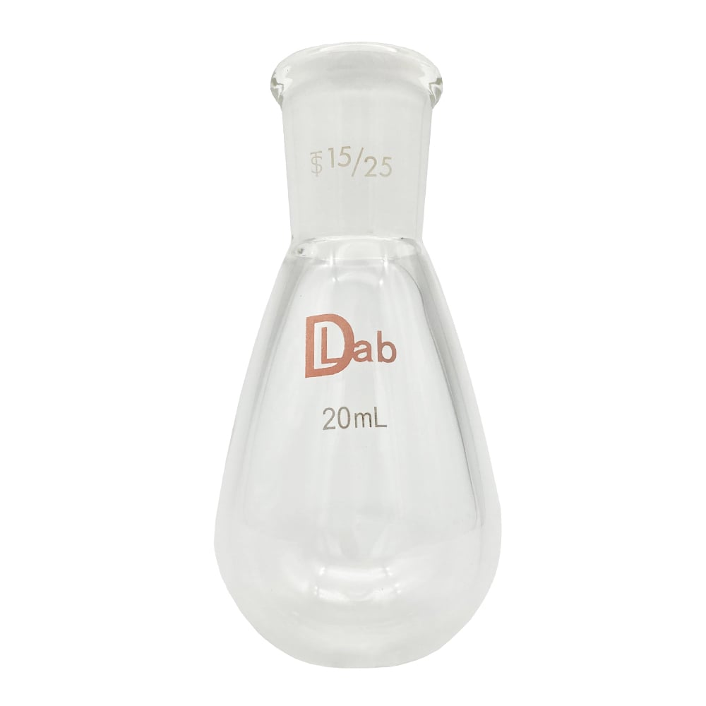 Eggplant flask TS15/25 20mL 1 piece