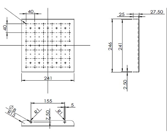 デジタルシェーカー 固定クリップ取付ベース SK-180・1807タイプ用 1個