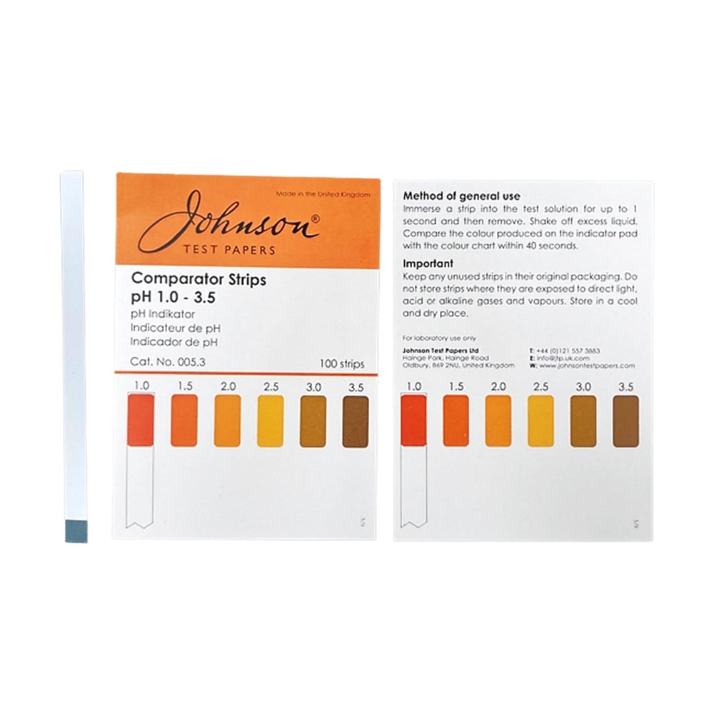 pH test paper PP (polypropylene) stick type pH1.0-3.5 1 box (100 sheets) 005.3 1 box (100 sheets)
