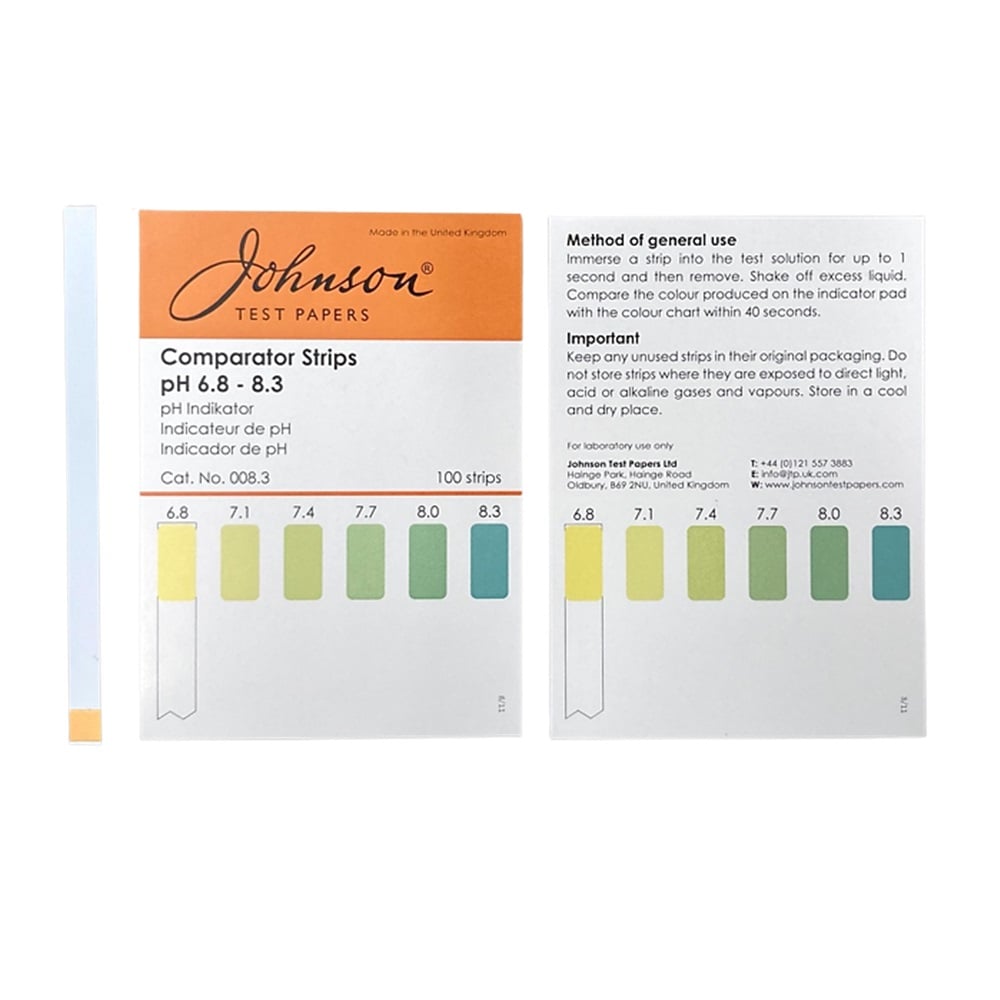 pH test paper PP (polypropylene) stick type pH6.8-8.3 1 box (100 sheets) 008.3 1 box (100 sheets)