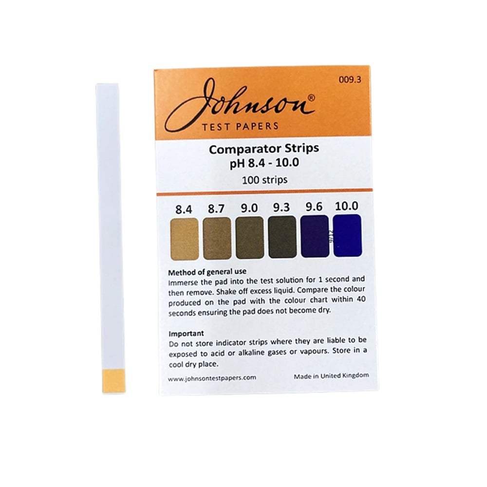 pH test paper PP (polypropylene) stick type pH 8.4-10.0 1 box (100 sheets) 009.3 1 box (100 sheets)