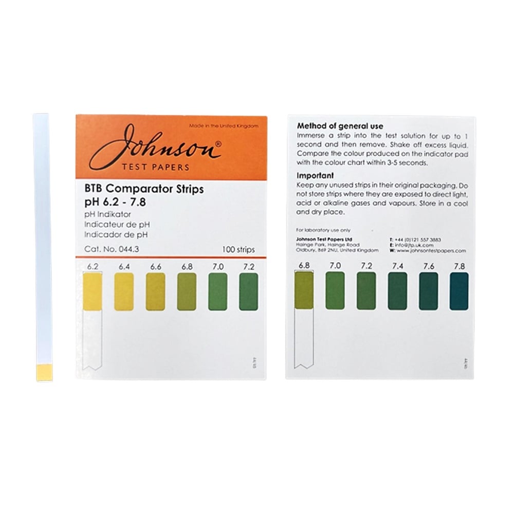 pH test paper PP (polypropylene) stick type pH 6.2-7.8 1 box (100 sheets) 044.3 1 box (100 sheets)