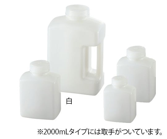 角型瓶(HDPE製) 白 250mL 583330 1本