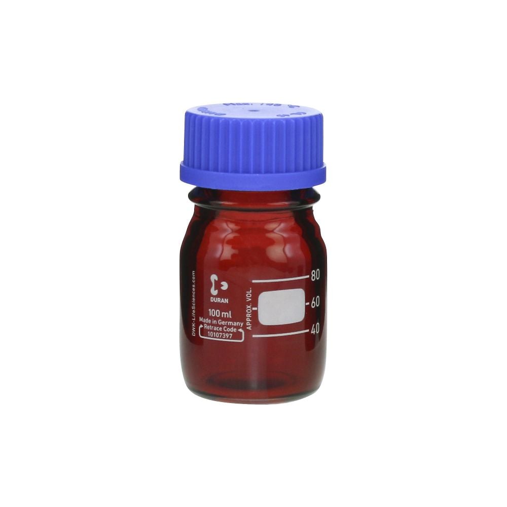 Screw-top bottle, round, brown (Duran(R) 017210) 100mL GL-45 1 bottle