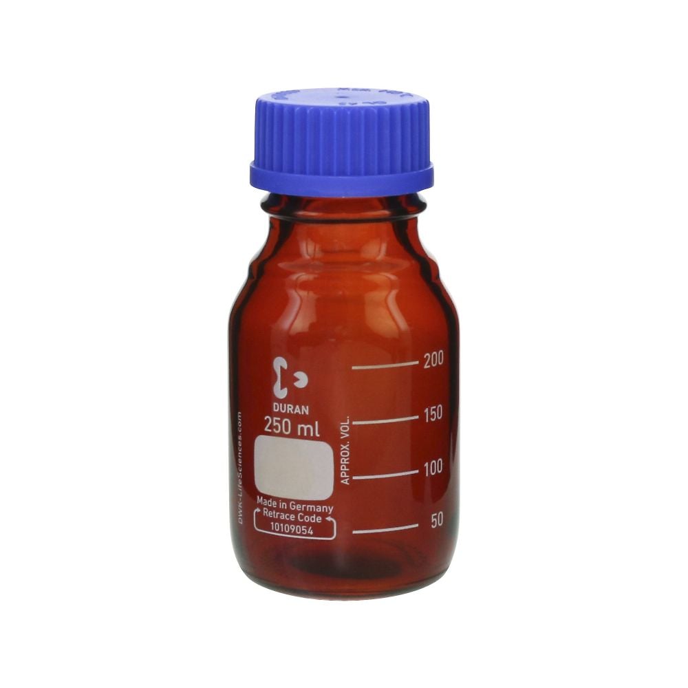 Screw-top bottle, round, brown (Duran(R) 017210) 250mL GL-45 1 bottle