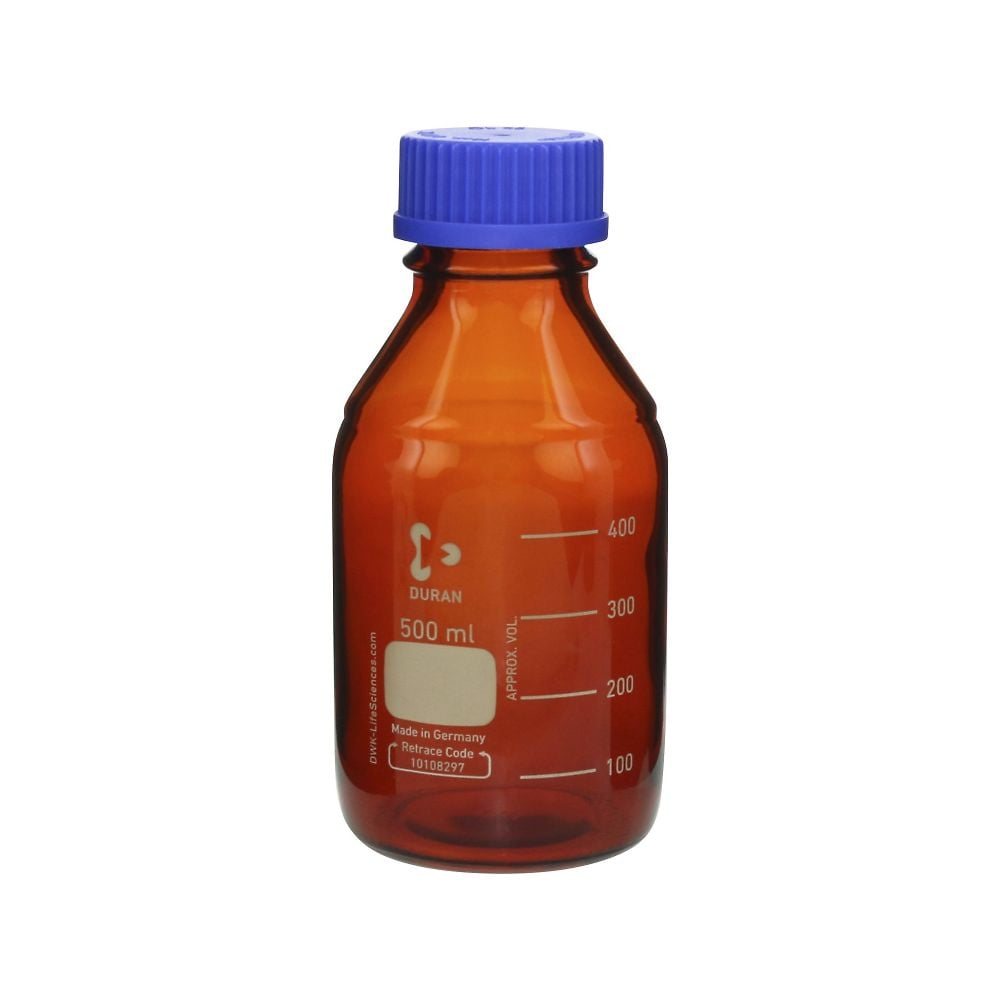 Screw-top bottle, round, brown (Duran(R) 017210) 500mL GL-45 1 bottle