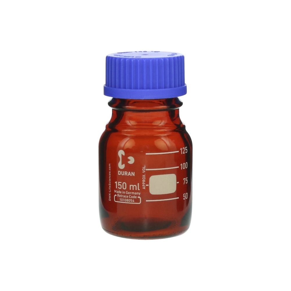 Screw-top bottle, round, brown (Duran(R) 017210) 150mL GL-45 1 bottle
