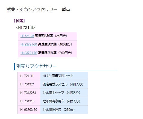 デジタル吸光光度計 Checker HC(鉄) HI721 1個