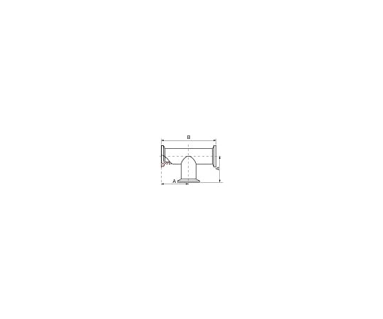 Tee piece NW40 (SUS316L) C105-16-421 1 piece