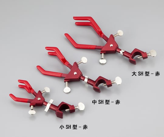 Double-opening rotary clamp with muff, medium SH type, red, medium SH type-red, 1 piece