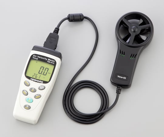 Wind speed/air flow meter (wind speed/temperature) TM-412 1 unit